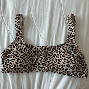 Cheetah print bikini top size large